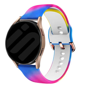 Print Silicone Strap, on a watch, 3/4 front view