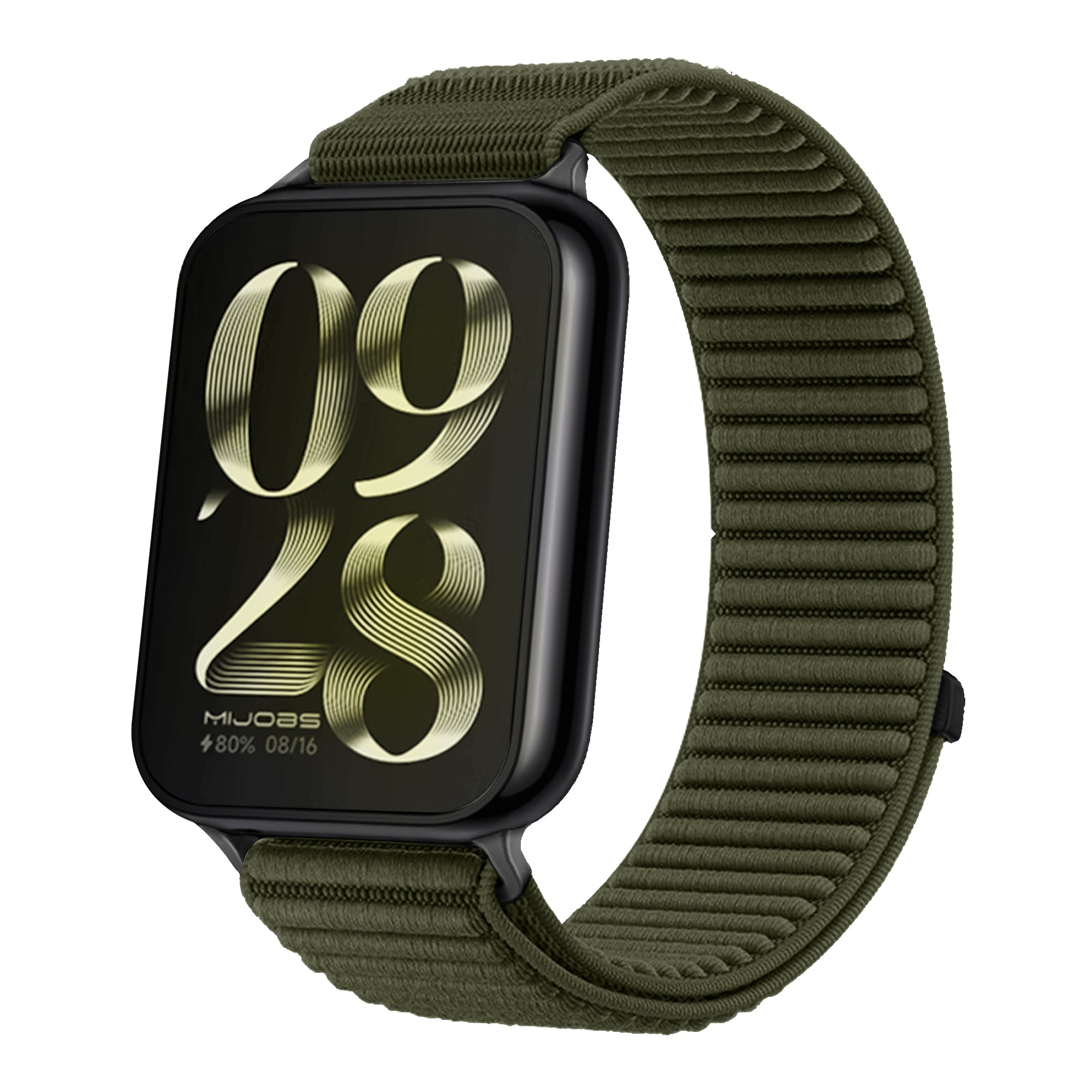 Correa nylon ondulada Xiaomi Smart Band 10 Pro (verde oscuro)