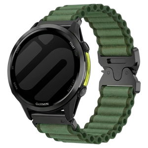 Correa nylon Outloor Garmin Forerunner 965 (verde)