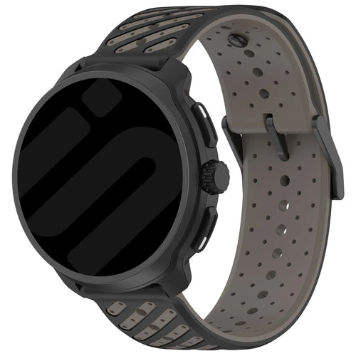 Correa silicona a rayas Suunto Race 2 (gris)