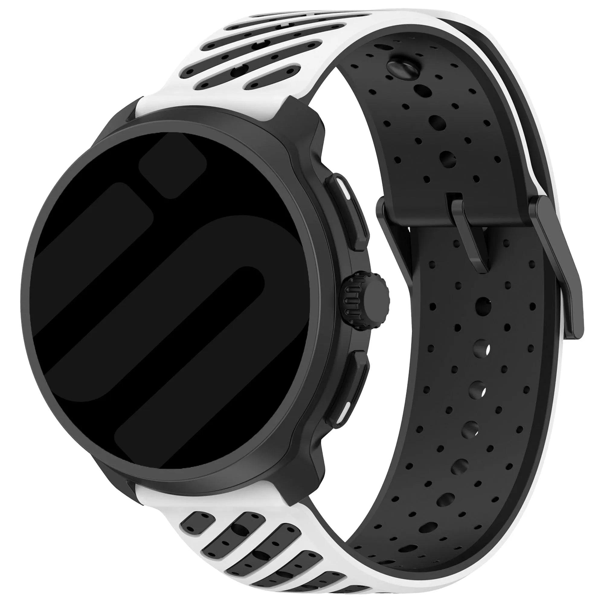 Correa silicona a rayas Suunto 9 Peak (blanco/negro)