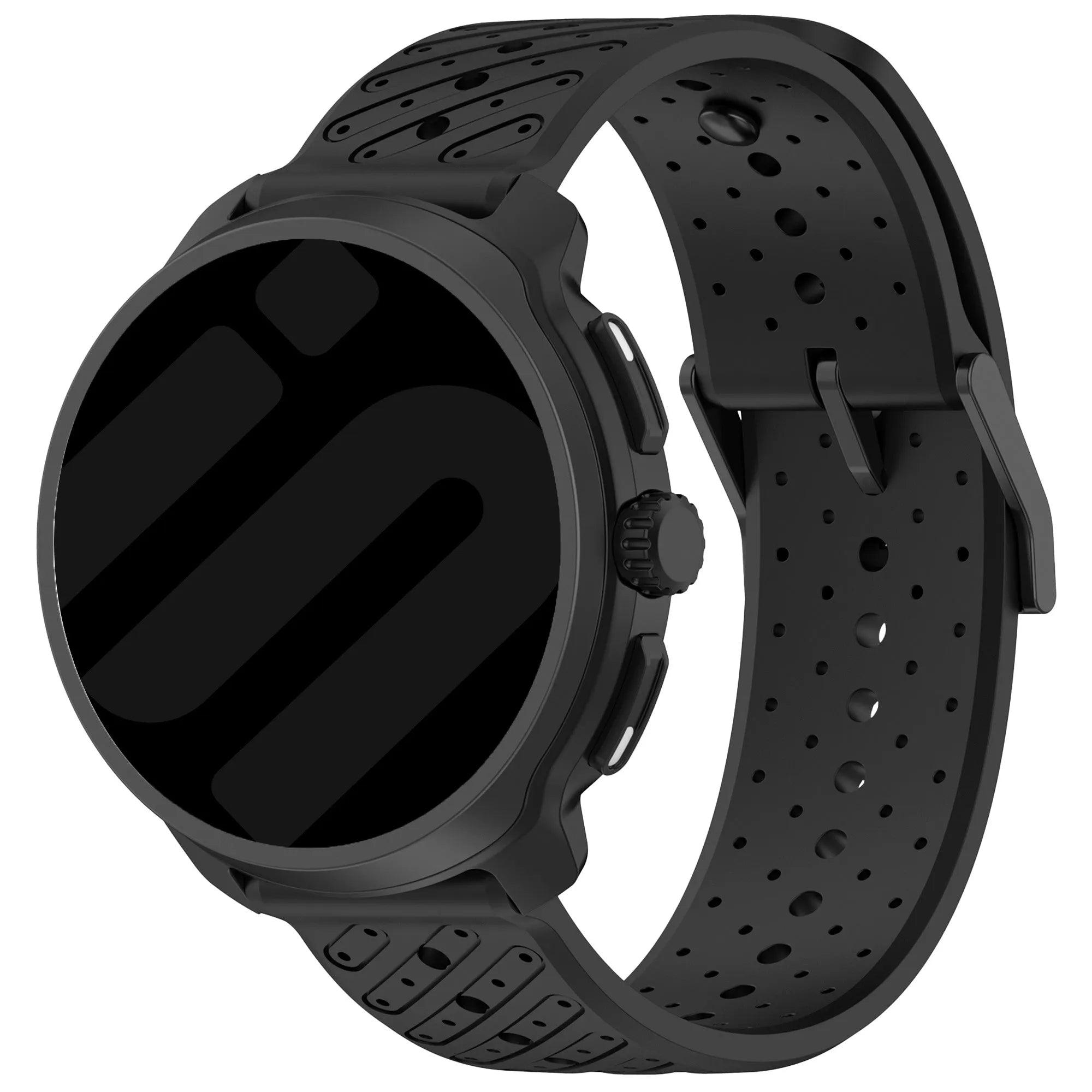 Coros Pace 3 Striped Silicone Strap (Black)