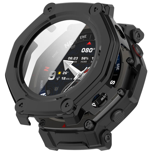 Funda dura con vidrio Amazfit T-Rex 3 Pro - 48mm (negro)