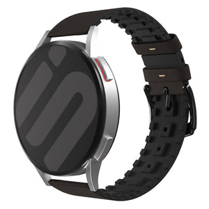 Correa cuero y silicona Amazfit Active 2 (marrón)