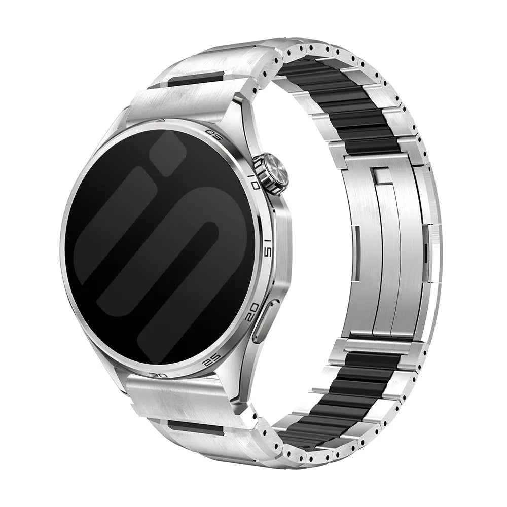 Correa acero híbrido 'One Push' Oppo Watch X2 (titanio/negro)