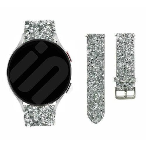 Correa cuero brillante Amazfit GTS 4 (plateado)