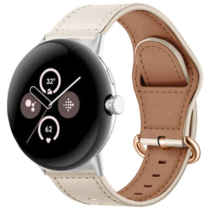 Correa cuero con hebilla Google Pixel Watch 4 - 41mm (beige)
