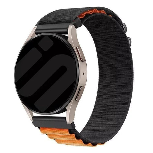 Correa nylon Alpine Oppo Watch X2 (negro/naranja)