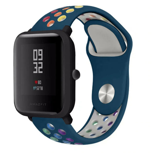 Silicone Sport Strap, on a watch, 3/4 front view