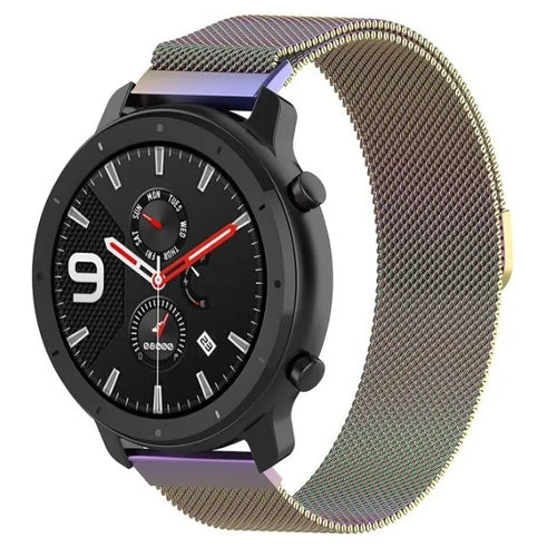 Milanese Strap, on a watch, 3/4 front view