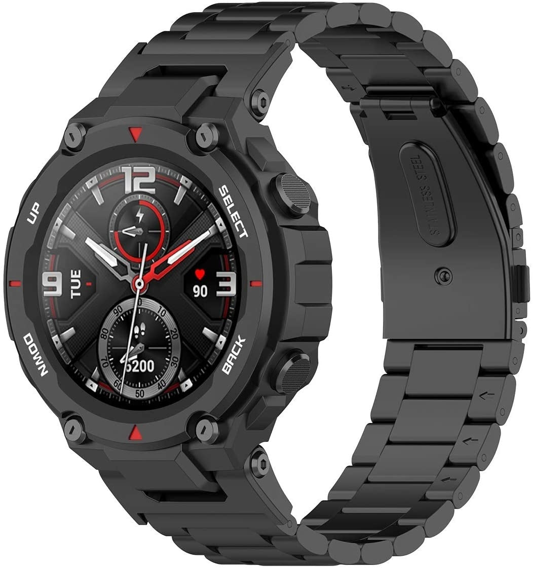 amazfit-t-rex-pro-stahlarmband-schwarz