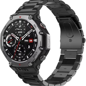 amazfit t-rex 3 steel strap black