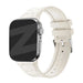 Bandz Correa silicona Apple Watch con estampado de cuero (blanco estrella)