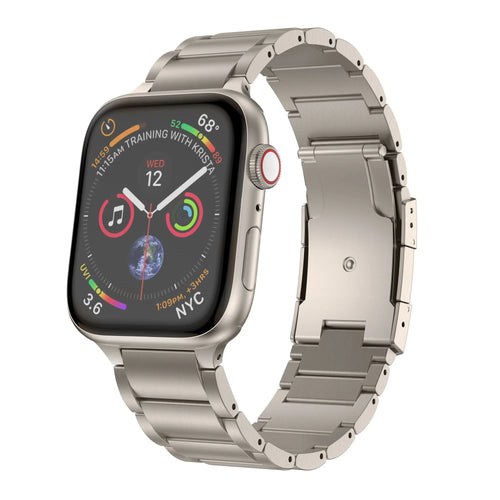 Titanium Strap, on a watch, 3/4 front view