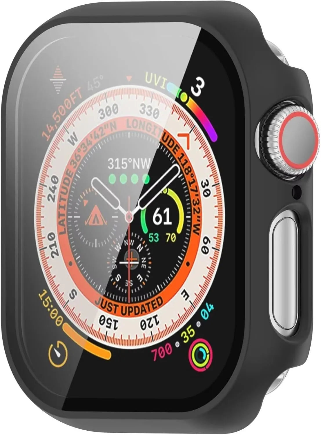Estuche rígido con cristal Apple Watch (negro)