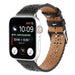Correa cuero estampado Apple Watch (negro)