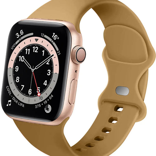 Silicone Strap 'Classic', on a watch, 3/4 front view