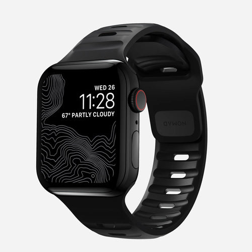 Nomad Correa silicona deportiva Apple Watch (negro)