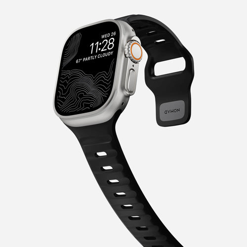 Nomad Correa silicona deportiva Apple Watch (negro)