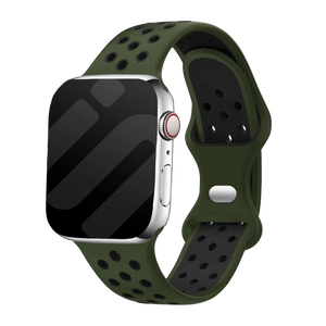 Correa deportiva Apple Watch (verde oliva/negro)