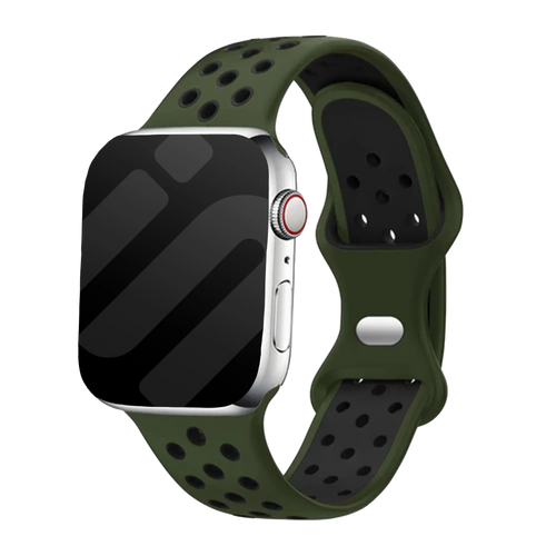 Correa deportiva Apple Watch (verde oliva/negro)