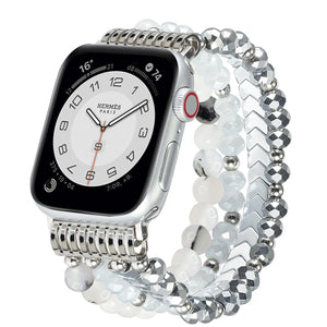 Apple Watch Beaded Strap (Silver)