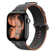 Correa activa silicona Apple Watch (gris oscuro/naranja)