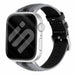 Correa cuero híbrida slim Apple Watch (gris/negro)