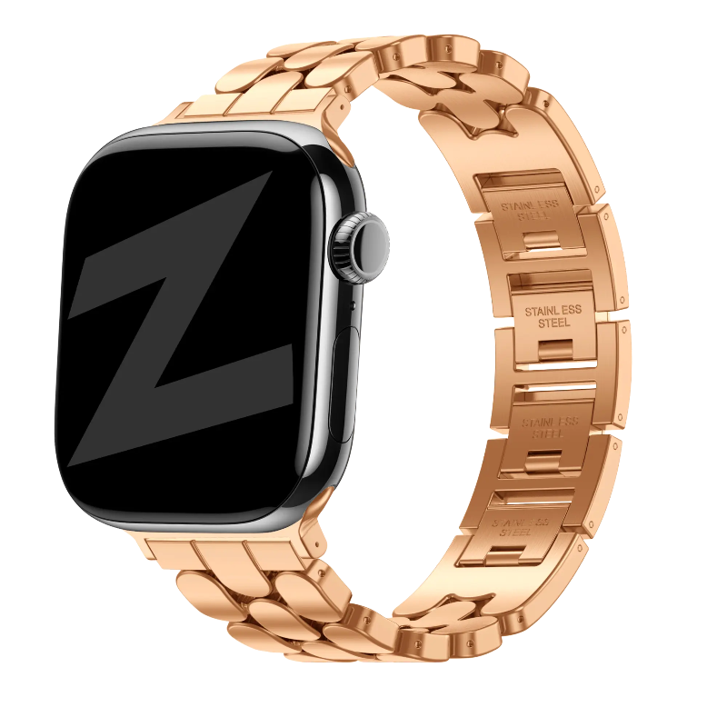 apple watch steel band oval rose gold