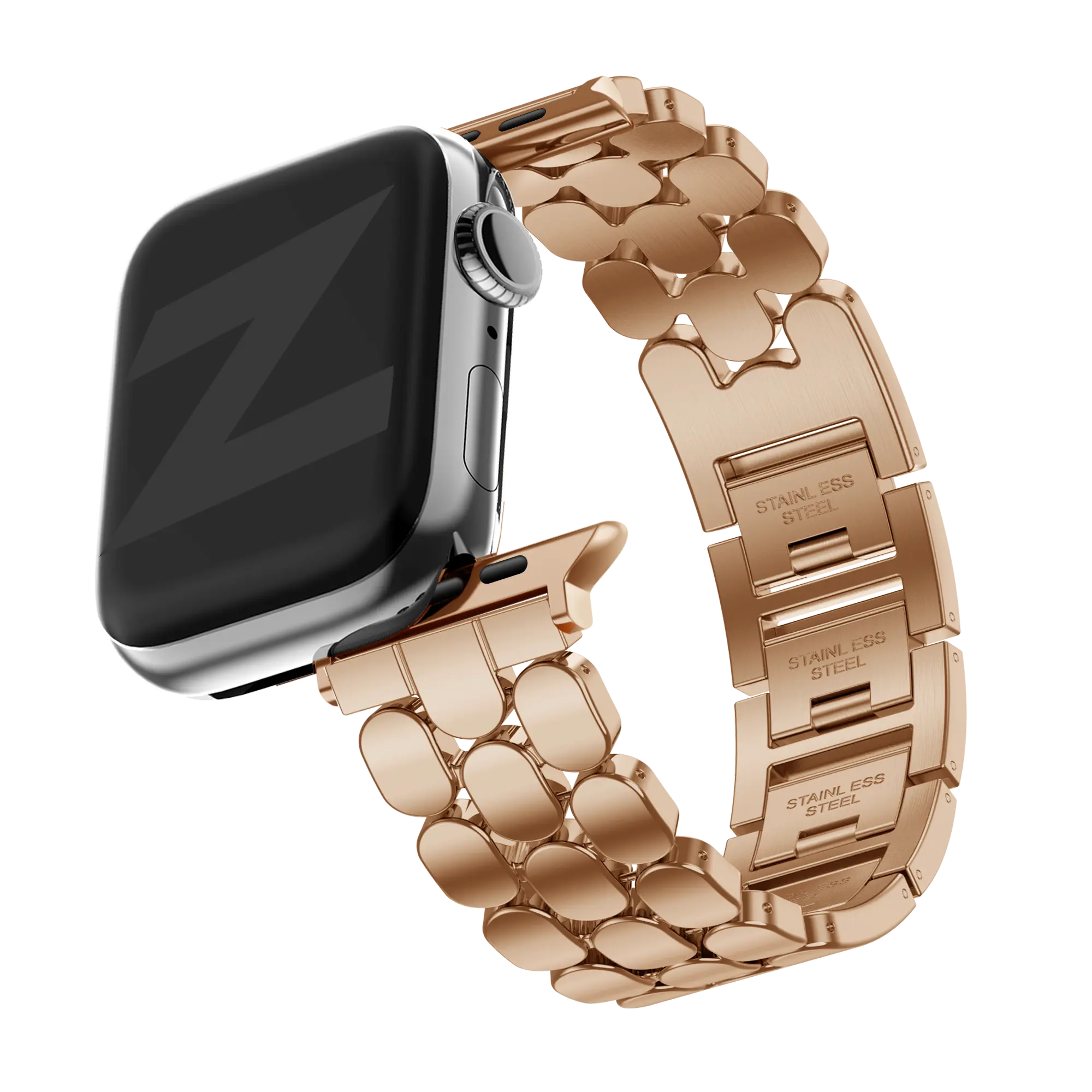 Bandz Apple Watch Steel Strap 'Oval' (Rose Gold)