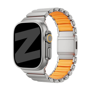 apple watch titanium hybrid band titanium orange