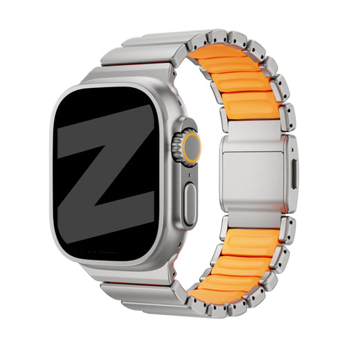 apple watch titanium hybrid band titanium orange