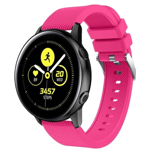 Twill Silicone Strap, on a watch, 3/4 front view