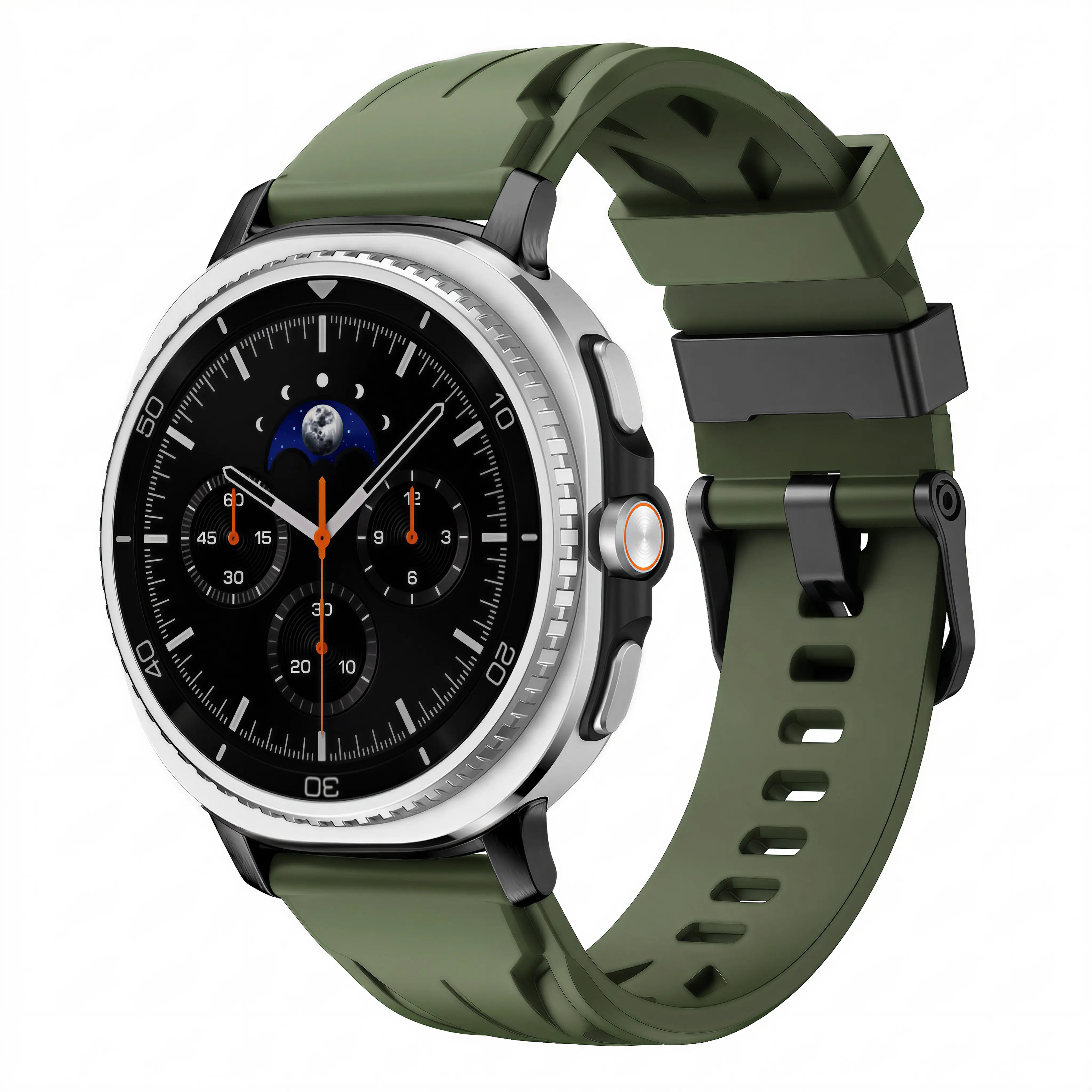 Correa silicona race Samsung Galaxy Watch 9 - 44mm (verde militar)