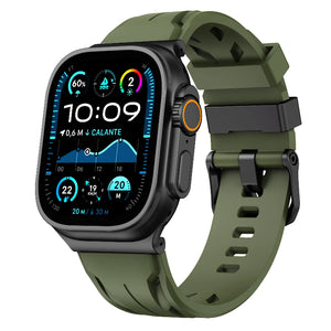 apple watch race silicone band green