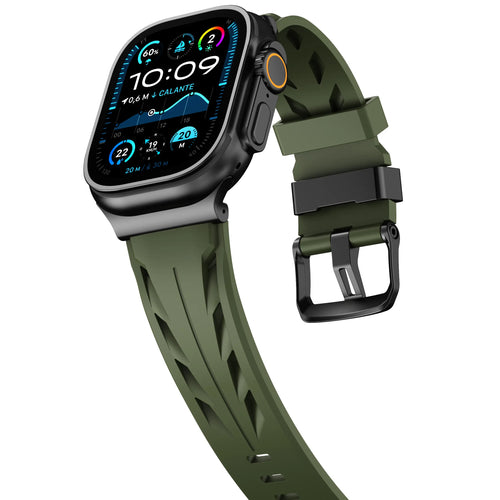 Apple Watch Race Silicone Strap (Army Green)