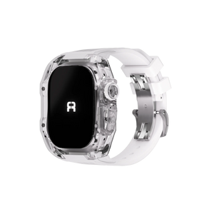 Reqior Funda de polímero con correa de goma Apple Watch 45mm (transparente)