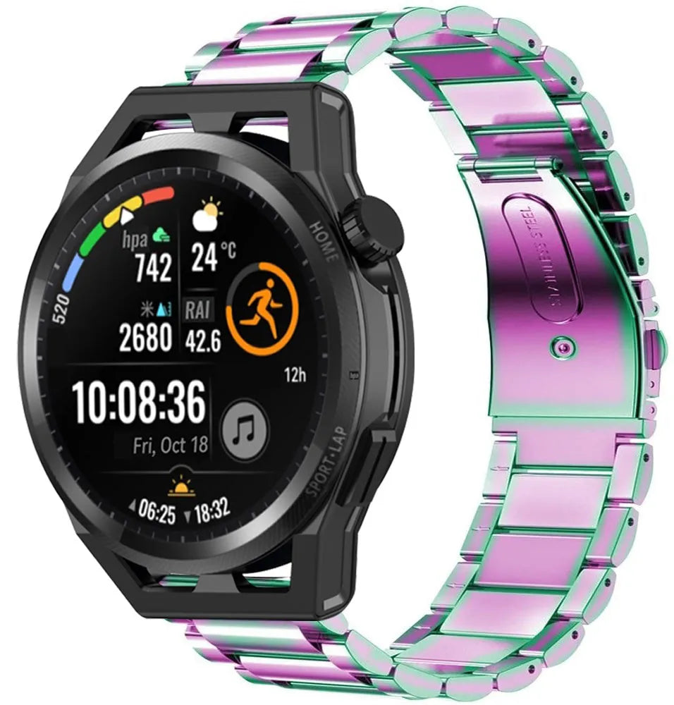 Steel Strap, on a watch, 3/4 front view