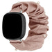 Fitbit Sense Scrunchie Strap (Dark Beige with Pearls)