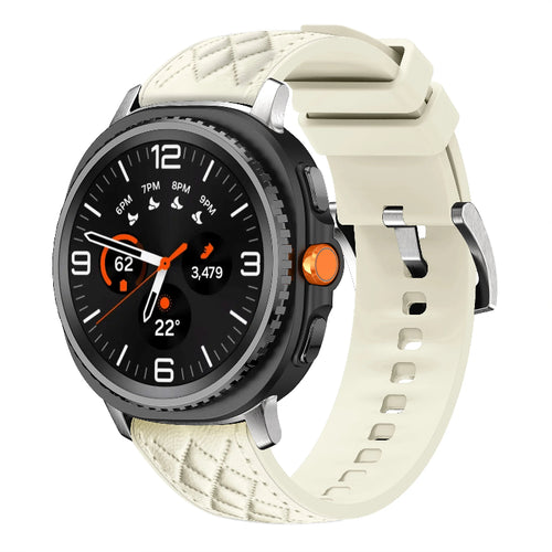 galaxy watch 8 40mm leather hybrid band beige