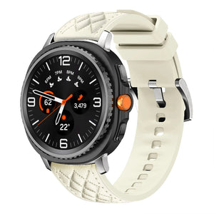 galaxy watch 8 44mm leather hybrid band beige