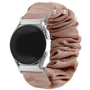 Correa Scrunchie Samsung Galaxy Watch Active (beige con perlas)