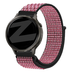 Bandz Garmin Vivomove Luxe Nylon Loop Strap (Crimson Berry)