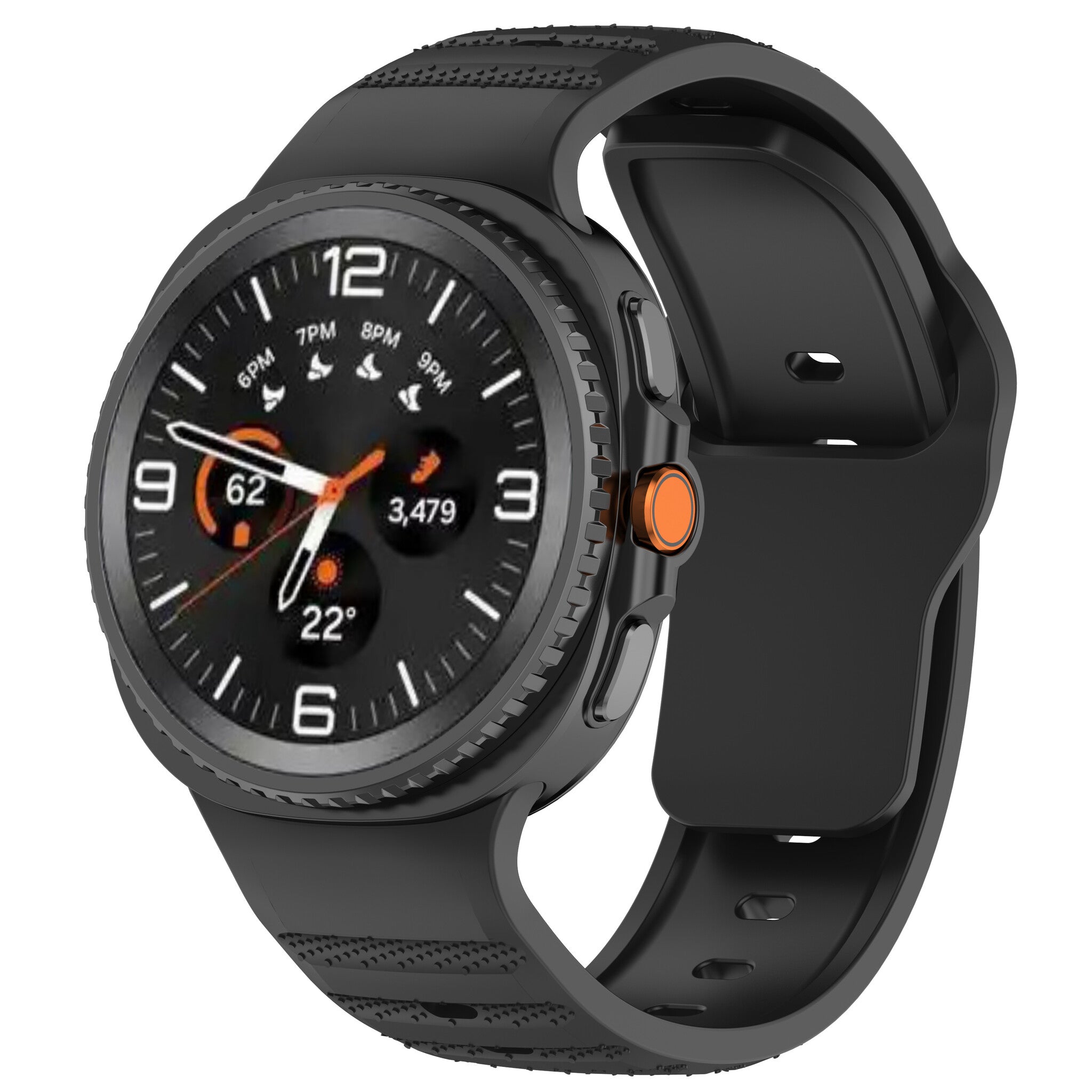 Correa silicona Outdoor Samsung Galaxy Watch 9 - 44mm (negro)
