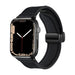 Correa cuero hebilla-D Apple Watch Ultra (negro)