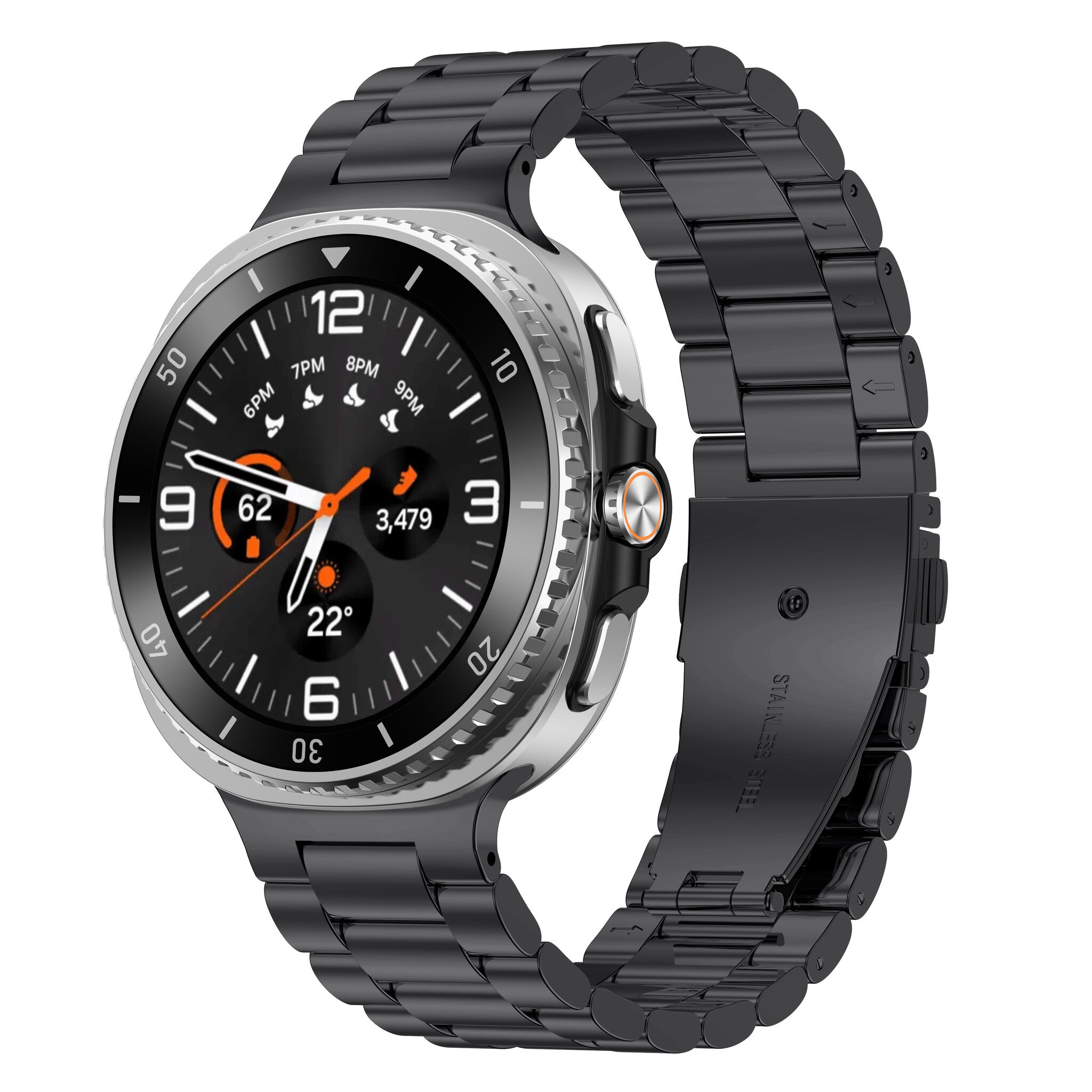 Correa acero Samsung Galaxy Watch 8 Classic (negro)