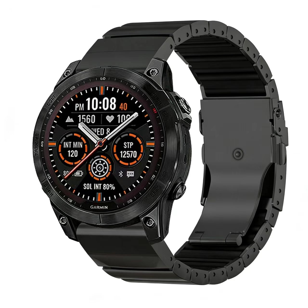 Correa titanio híbrida Garmin Quatix 7 (negro)