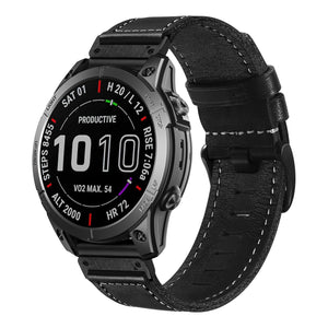 Garmin Descent Mk3i - 51mm Premium Leather Strap (Black)