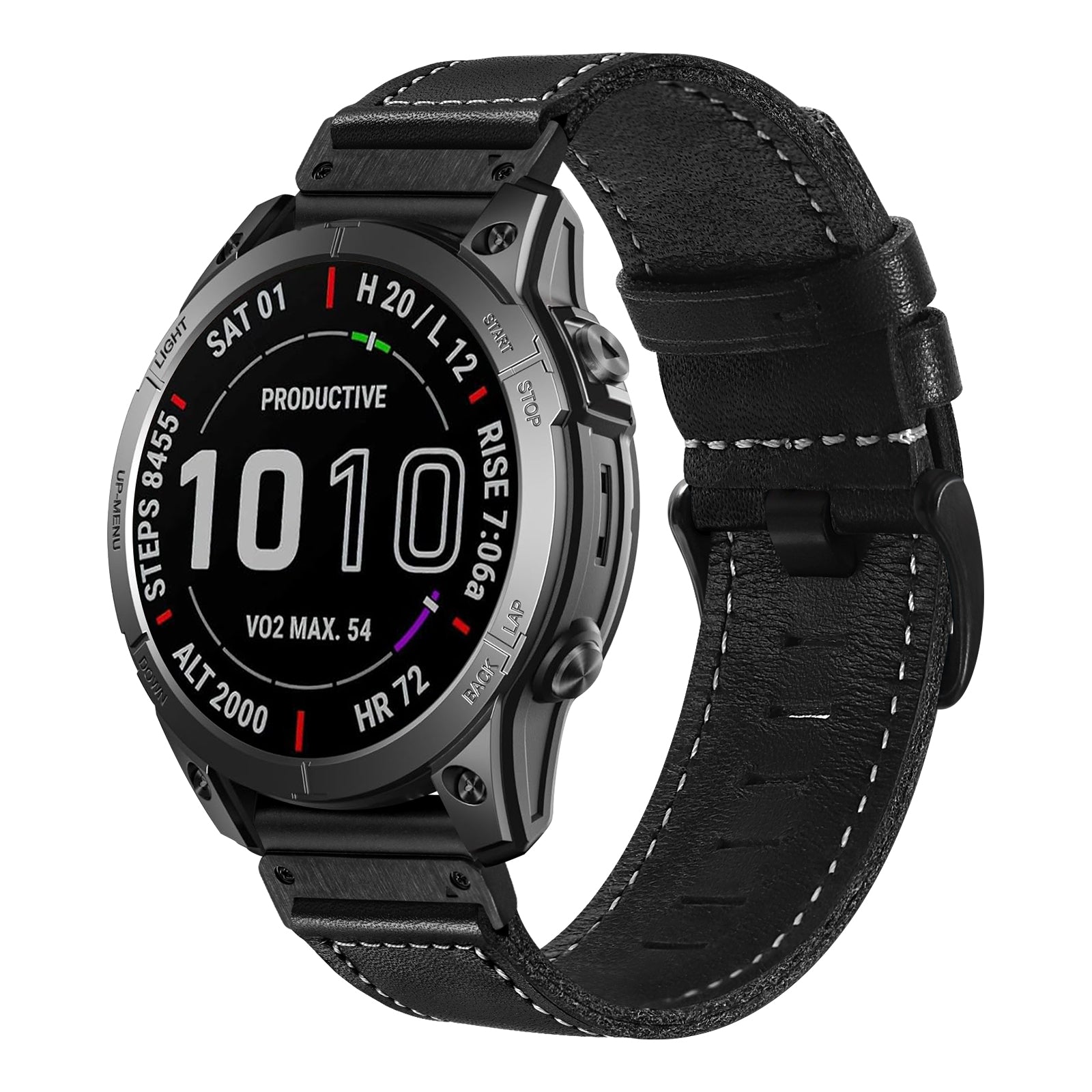 Correa cuero 'Premium' Garmin Fenix 8 - 47mm (negro)