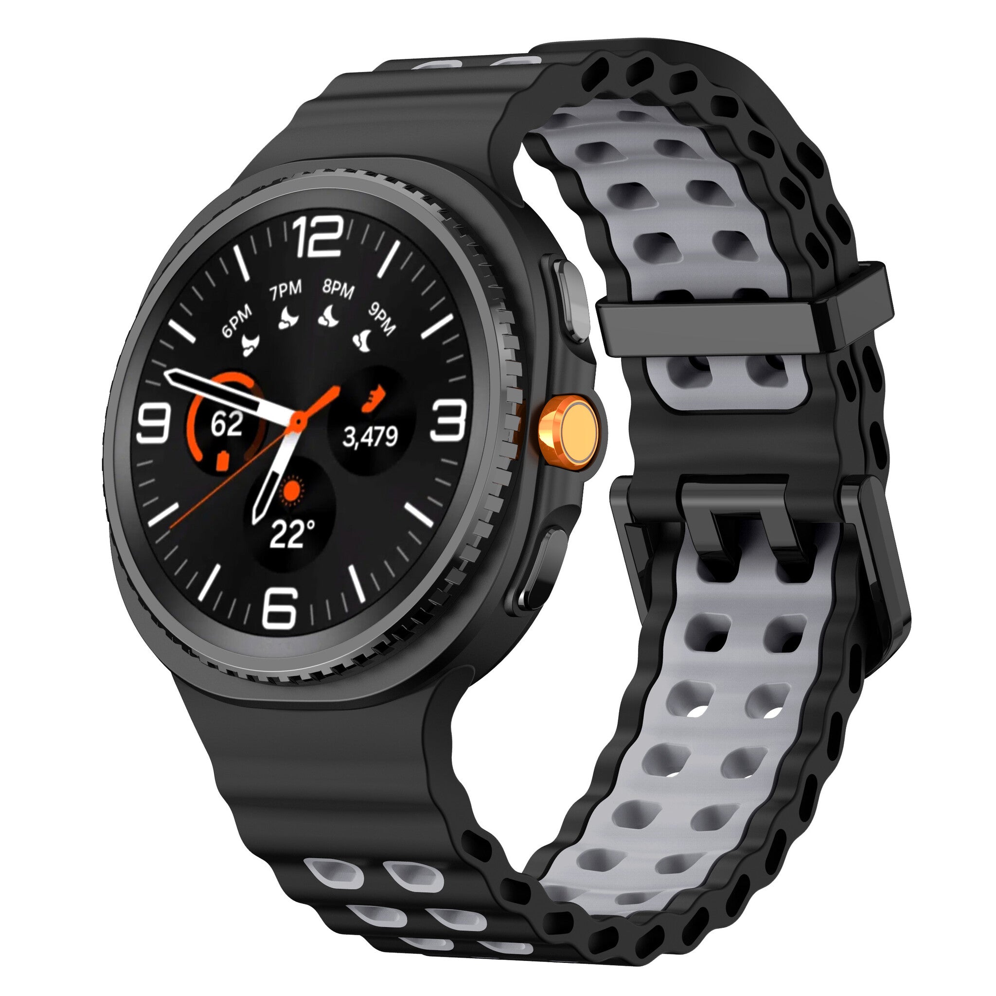 Correa Ocean Samsung Galaxy Watch 9 - 44mm (negro/gris)